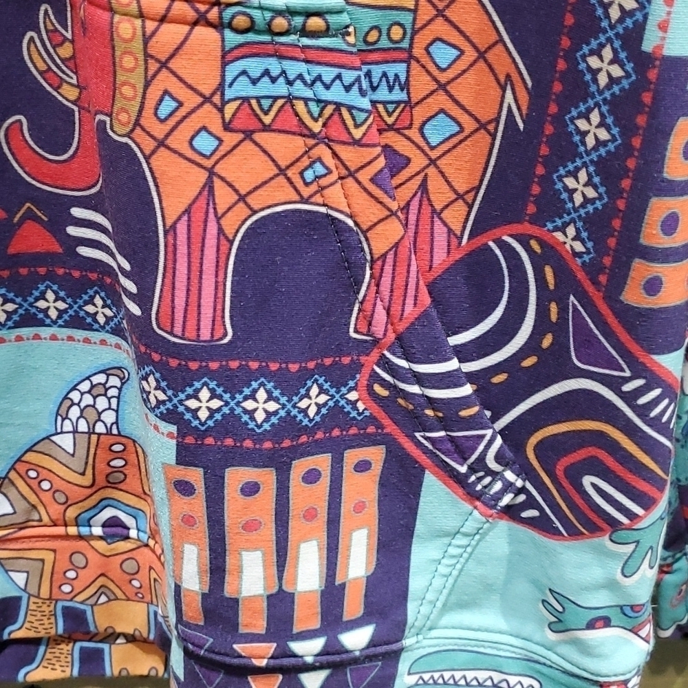 Aloha From Deer Pullover Sweatshirt Hoodie Size Medium Colorful View 5